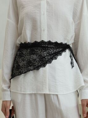 Lace Waist Scarf Belt